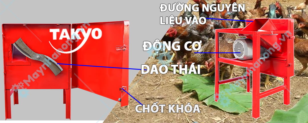 máy băm thái chuối takyo 1.5kw